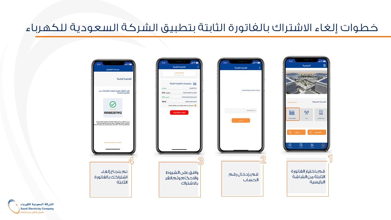 طريقة الغاء الفاتورة الثابتة في الكهرباء