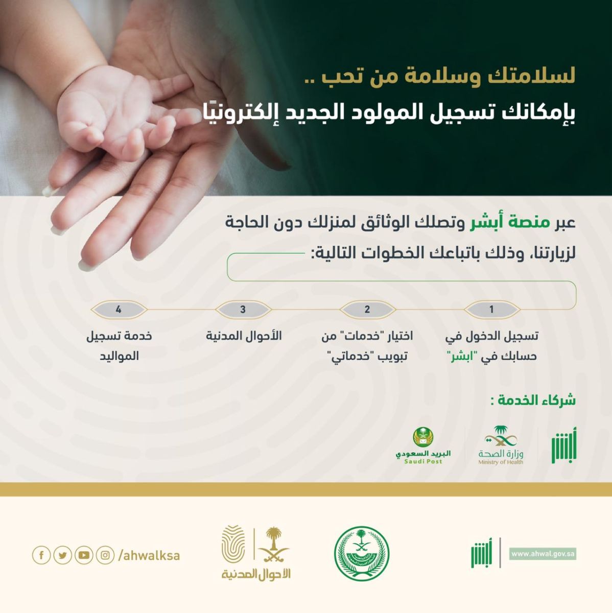 الأوراق المطلوبة لاستخراج شهادة ميلاد مولود جديد