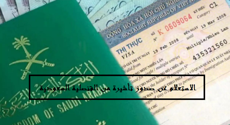   الاستعلام عن صدور تأشيرة من القنصلية السعودية