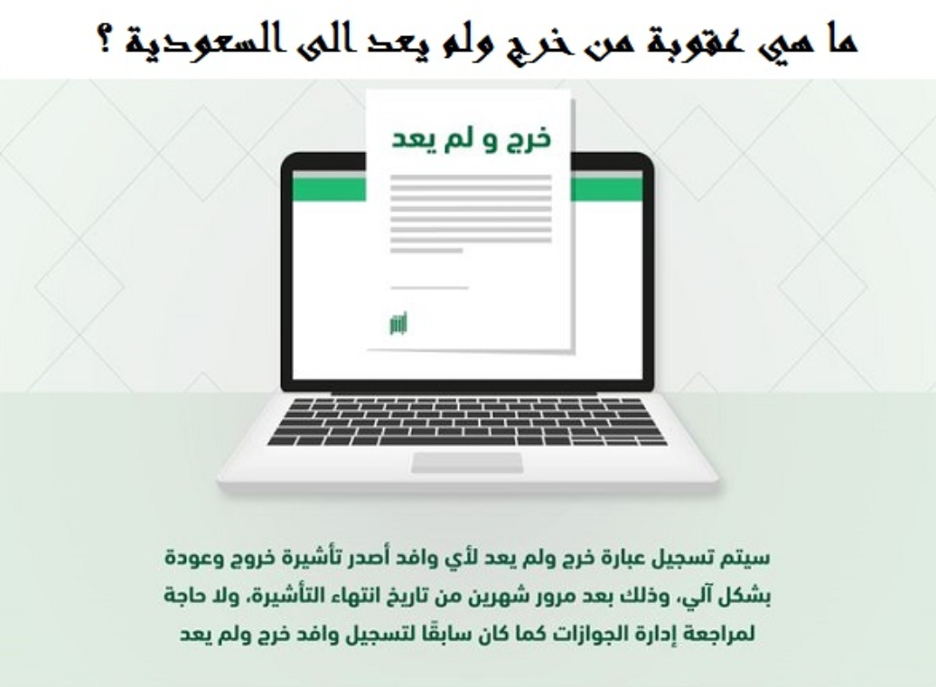 عقوبة خروج وعودة ولم يعد 2022