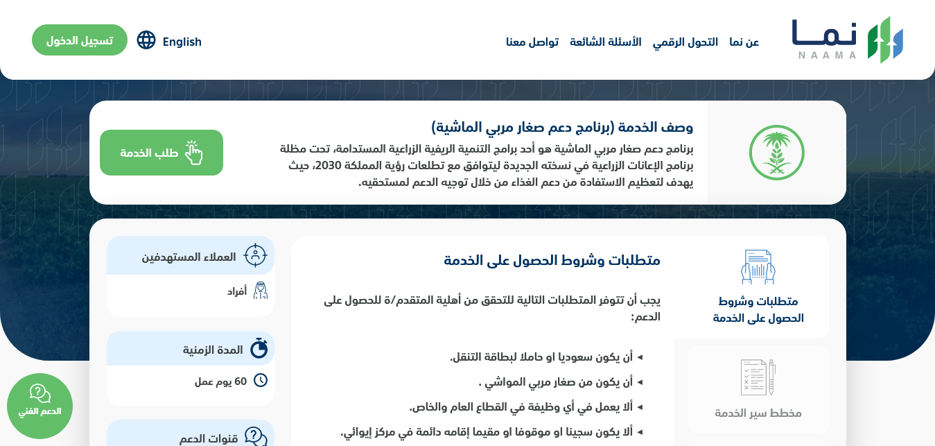 متى ينزل دعم المواشي