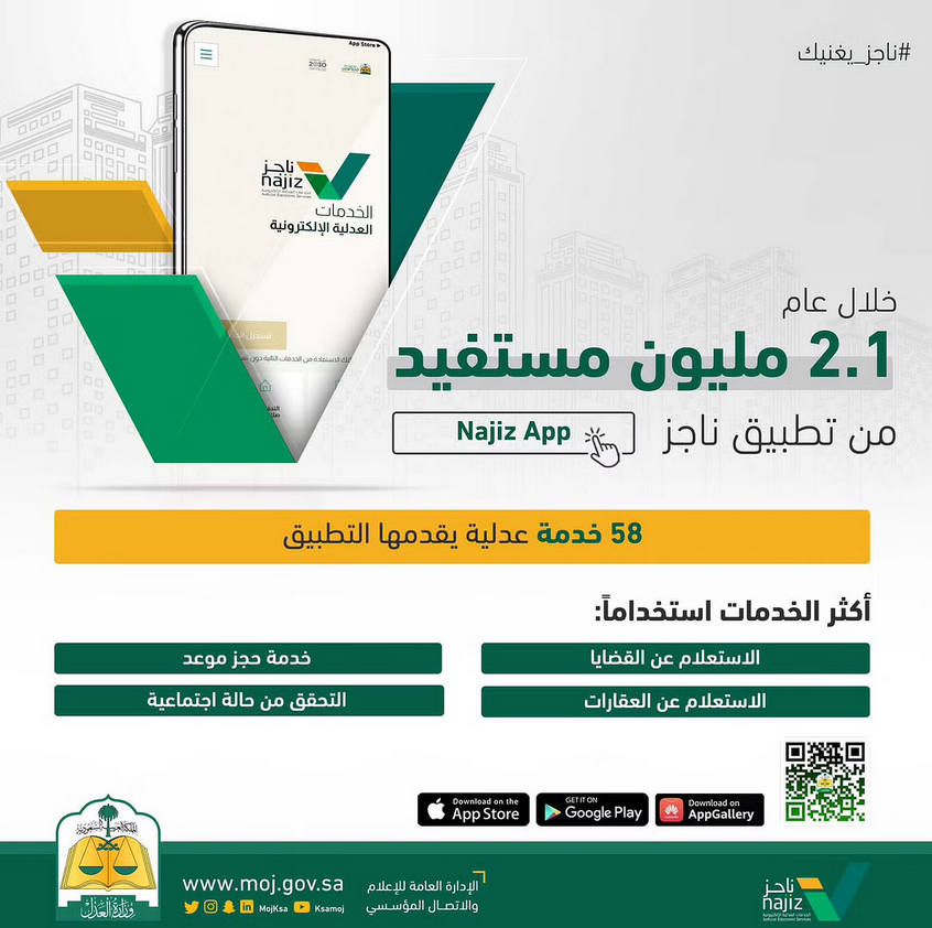                 الاستعلام عن قضية في ناجز