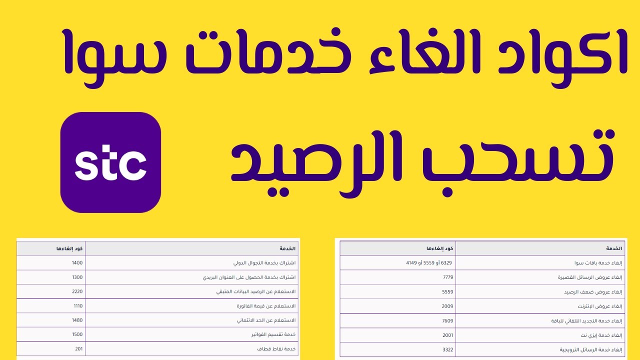 كيف الغي الخدمات التي تسحب رصيد سوا