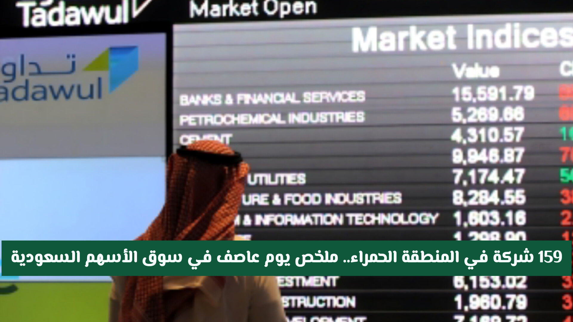 159 شركة في المنطقة الحمراء.. ملخص يوم عاصف في سوق الأسهم السعودية