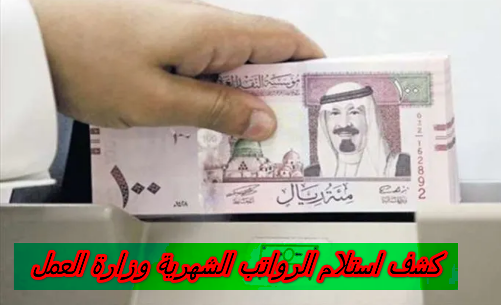 كشف استلام الرواتب الشهرية وزارة العمل