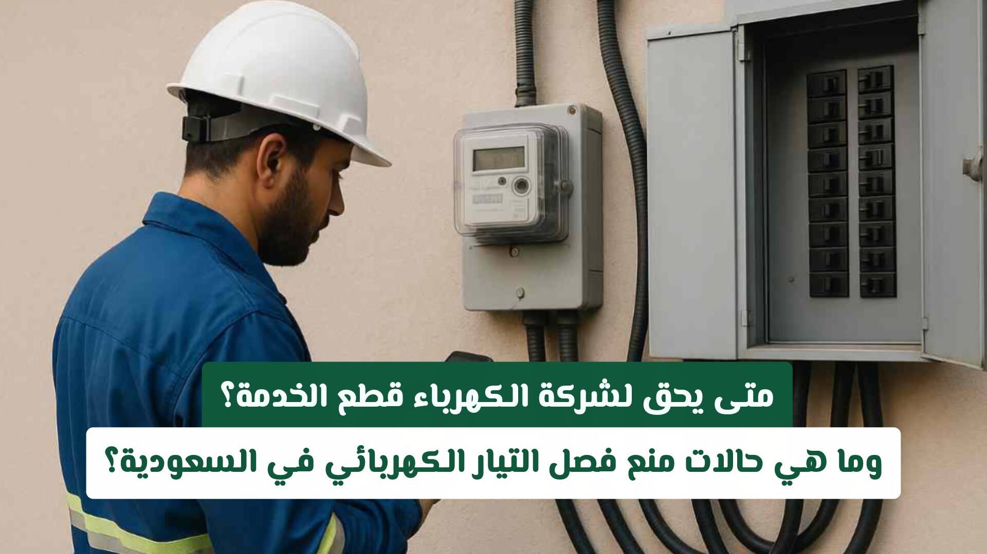 متى يحق لشركة الكهرباء قطع الخدمة؟ وما هي حالات منع فصل التيار الكهربائي في السعودية؟