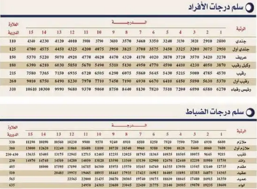 سلم رواتب العاملين