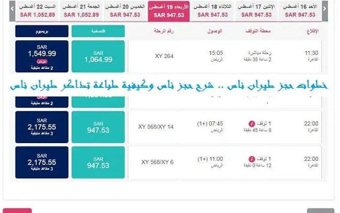 طيران ناس يبدأ في تعديل أسعار الطيران الداخلي والخارجي
