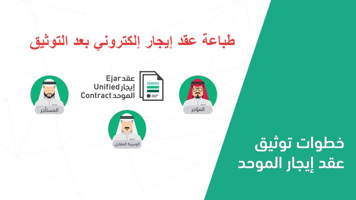طباعة عقد إيجار إلكتروني بعد التوثيق