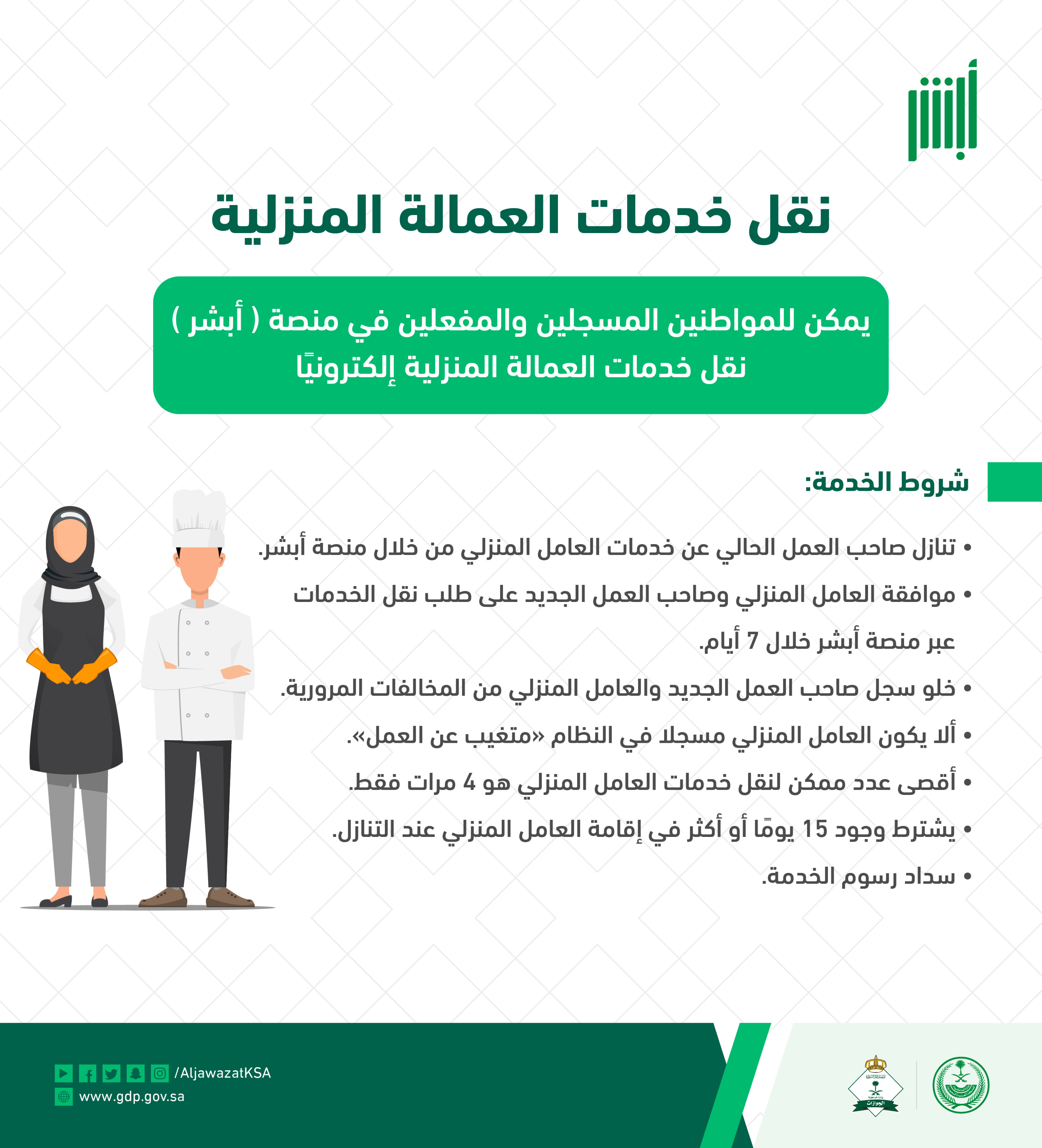 طريقة نقل كفالة عامل منزلي عليه بلاغ هروب