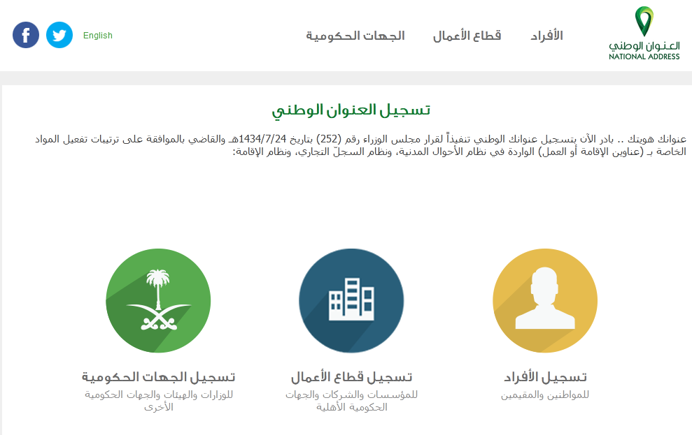 كيف اسجل العنوان الوطني في البريد السعودي