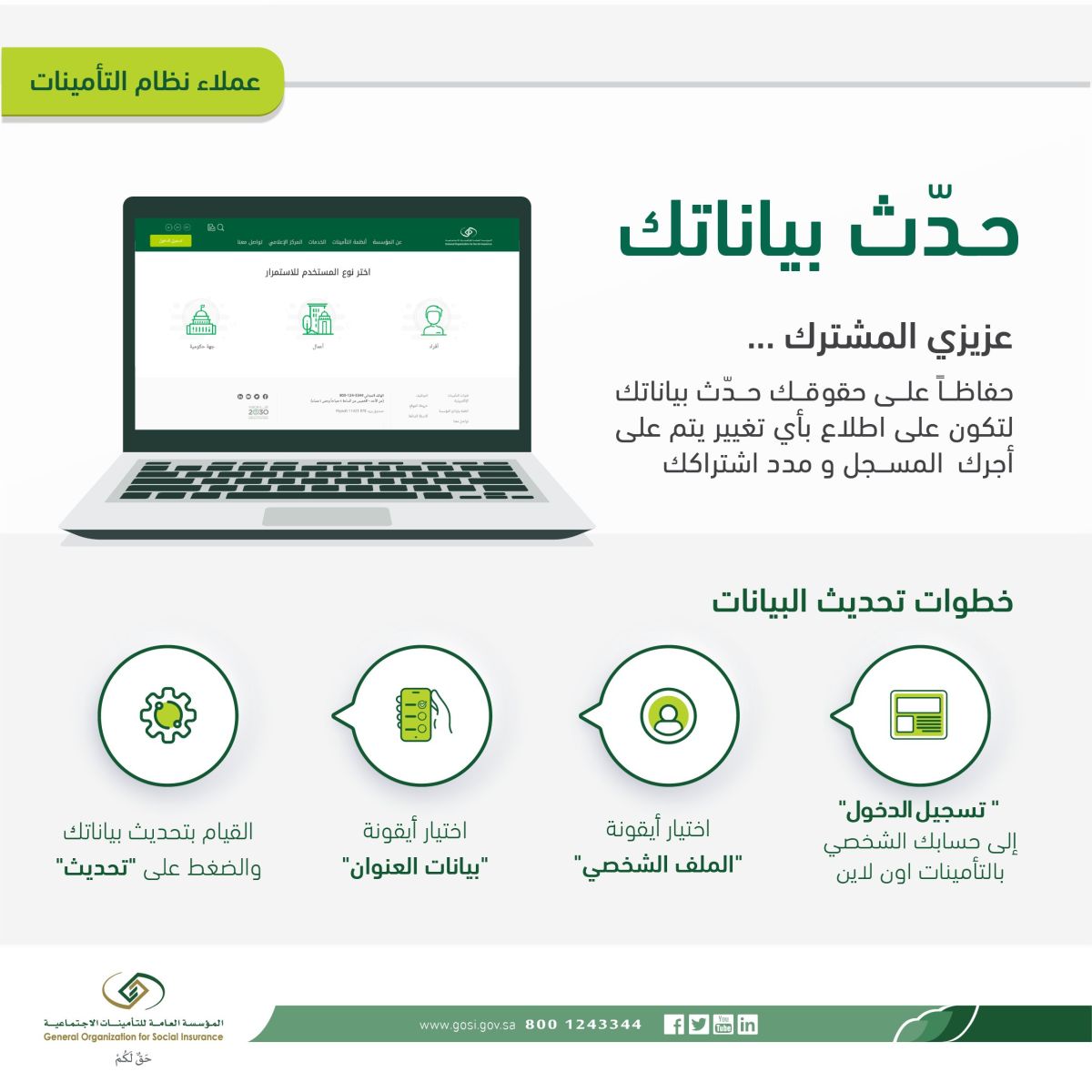 الاستعلام عن مدد الاشتراك في التأمين الاجتماعي والاجور الخاصة بكل مدة 1445 هيئة التأمين