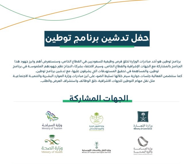 توطين عدد من المهن والأنشطة بنسب محددة للوافدين بالسعودية